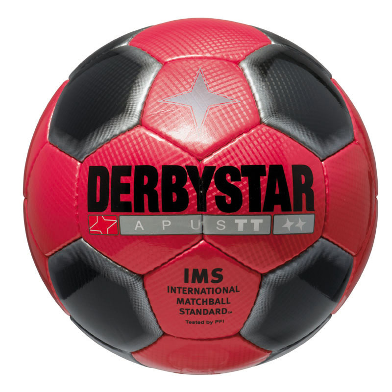 Fussball DerbyStar Apus TT | Grösse 5, rot-schwarz